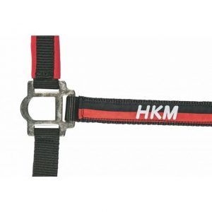 Ohlávka s vodítkem HKM červeno/černá
