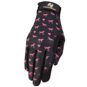Dámské westernové rukavice Pferde pink