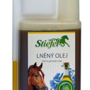 Lněný olej lisovaný za studena 5L (Stiefel Lněný olej pro zdravou srst a zažívání, lisovaný za studena, kanystr 5 l)