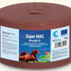 Super Mag, minerální liz s hořčíkem, vápníkem a fosforem (SIN Hellas Super Mag, minerální liz s hořčíkem, vápníkem a fosforem, balení 3 kg)