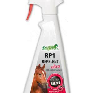 Repelent RP1 Ultra – Ultrasilný sprej pro koně a jezdce (Stiefel Repelent RP1 Ultra pro koně a jezdce, láhev s rozprašovačem 500 ml)