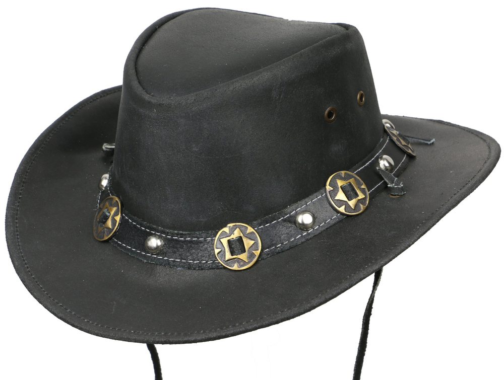 Australský klobouk kožený Concho