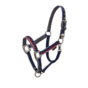 Ohlávka s vodítkem Equestro Red Trim full námořní modrá