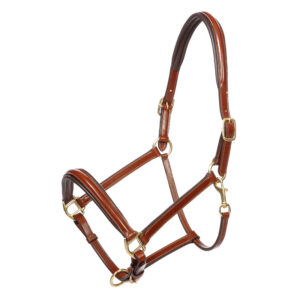 Kožená ohlávka Charming pony koňakově hnědá