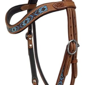 Westernová uzdečka GVR -PONY- Brown/blue
