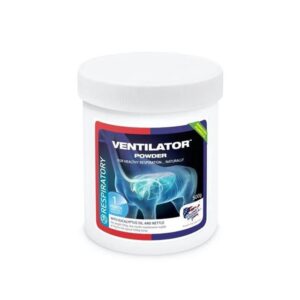 Ventilator prášek na cílenou přirozenou podporu dýchacího systému koní