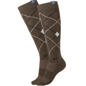 Jezdecké podkolenky Argyle green brown