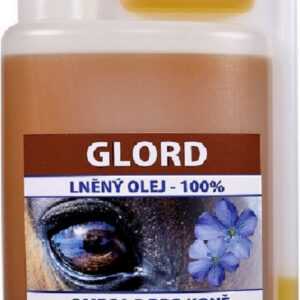 Lněný olej pro koně Glord 1l (Panenský za studena lisovaný, nejlepší cena a kvalita)