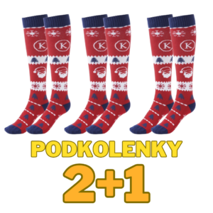 Vánoční podkolenky Kavalkade 2+1 ZDARMA (3 x pár vánoční jezdeckých podkolenek)