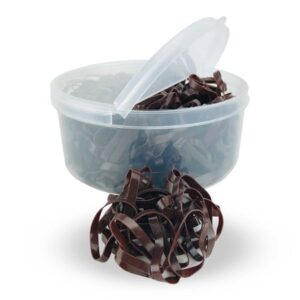 Gumičky silikonové v boxe hnědé