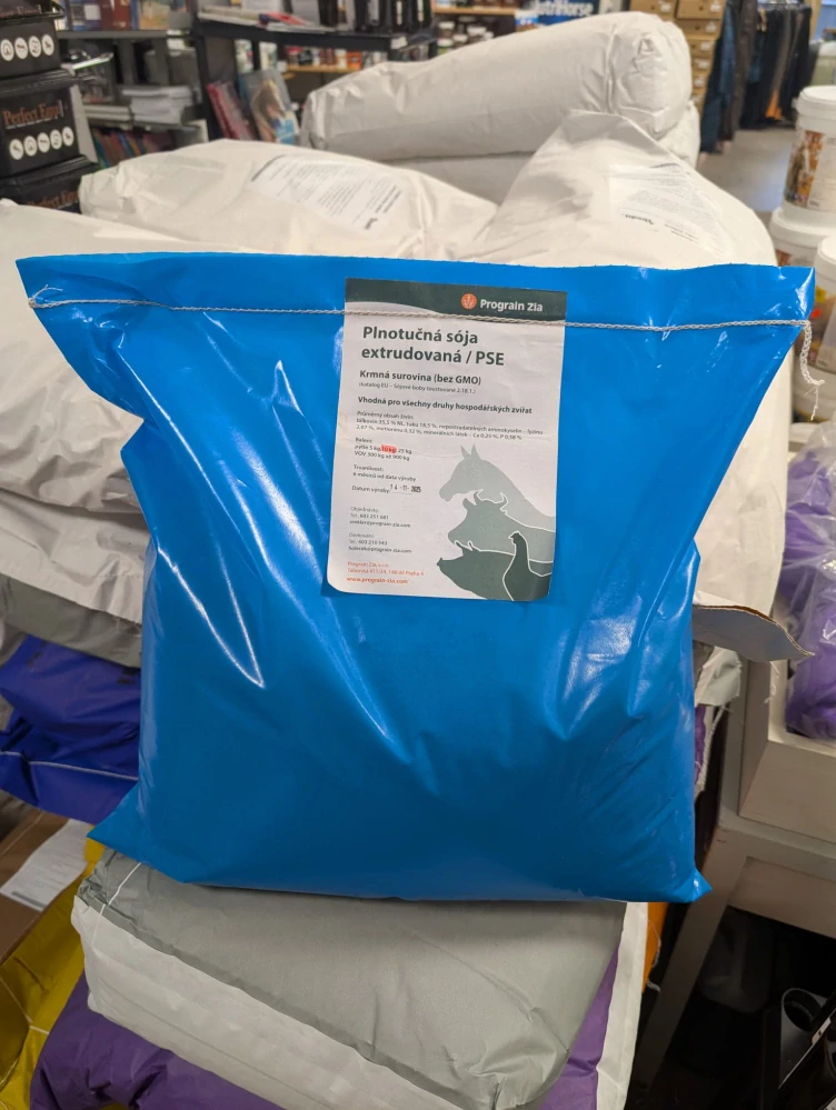 Extrudovaná plnotučná sója pro koně (bez GMO) 10kg